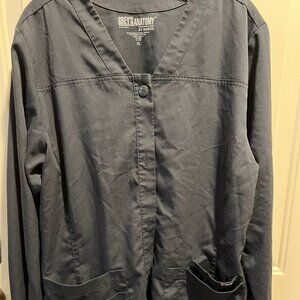 Pewter Scrub Top by Grey's Anatomy Sz XL